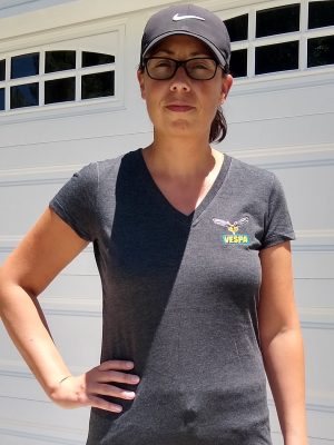 Women's Embroided V-Neck Cotton Tee
