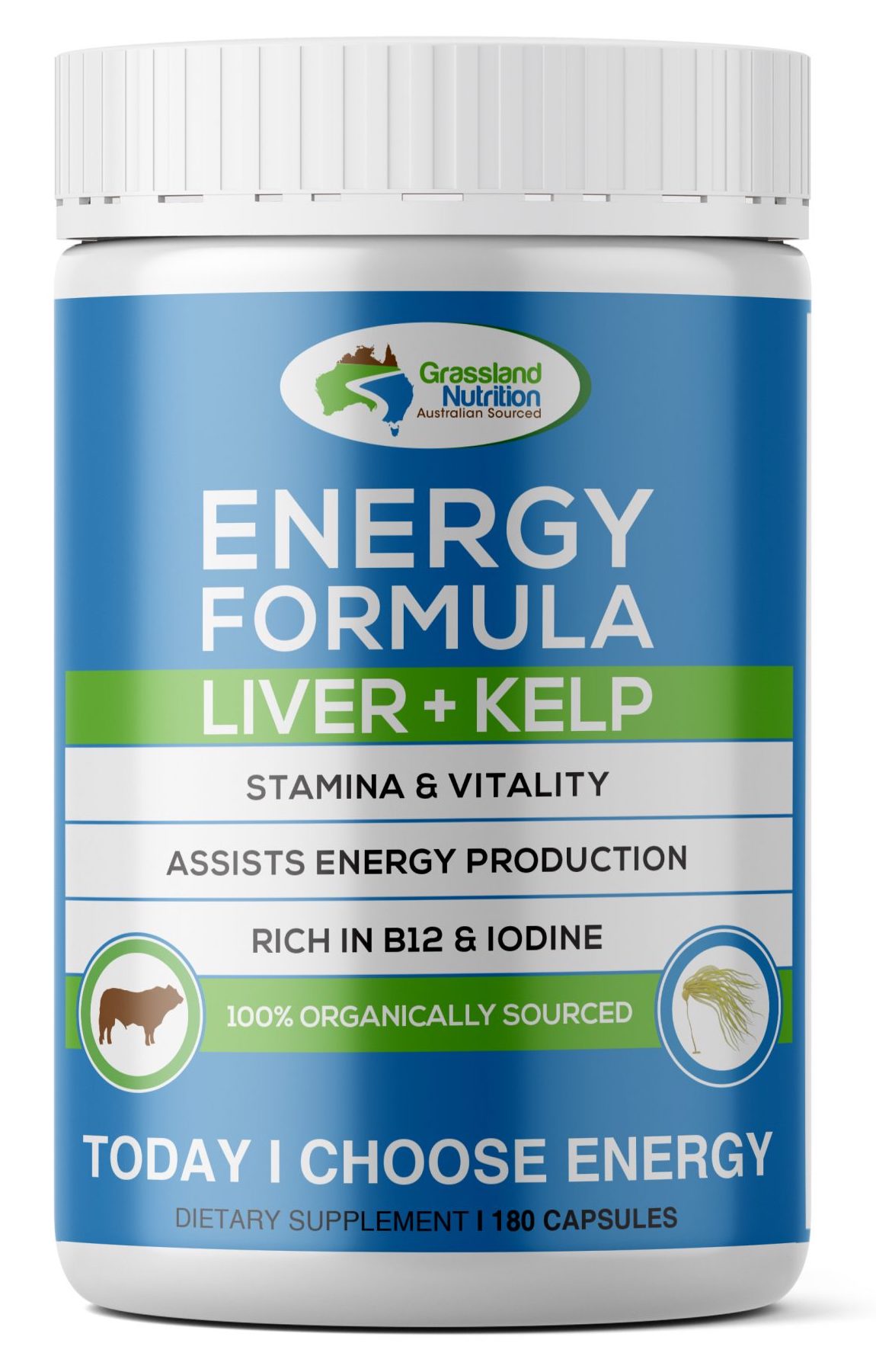 Grassland Nutrition Freeze-dried Liver Capsules + Kelp